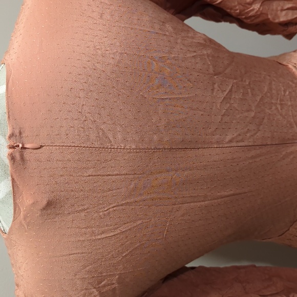 Maple & Cliff blush prairie style dress with crochet lace trim - Picture 5 of 8